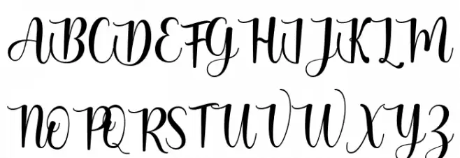 The Purple Love Font UPPERCASE