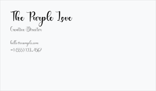 The Purple Love Business Card