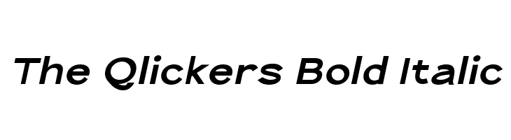 The Qlickers Bold Italic  フリーフォントのダウンロード