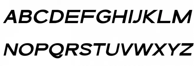 The Qlickers Bold Italic Schriftart Groß