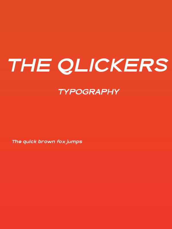 The Qlickers Bold Italic Poster