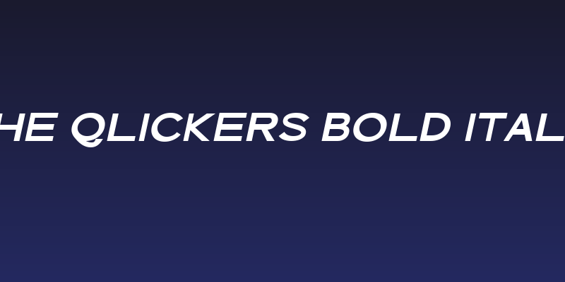 The Qlickers Bold Italic Social Header