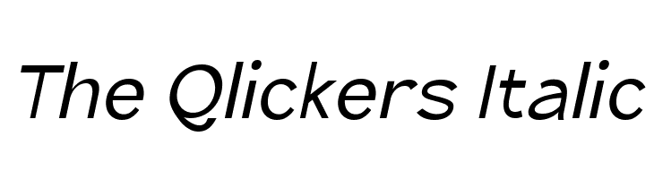 The Qlickers Italic  Frei Schriftart Herunterladen