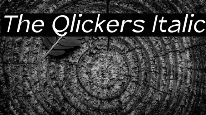 The Qlickers Italic Font examples