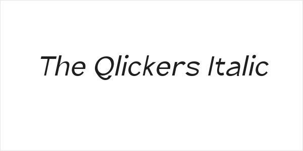 The Qlickers Italic Logo