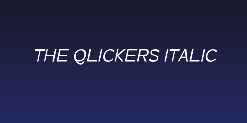 The Qlickers Italic Social Header