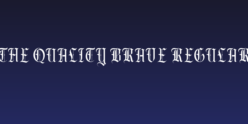 The Quality Brave Regular Social Header