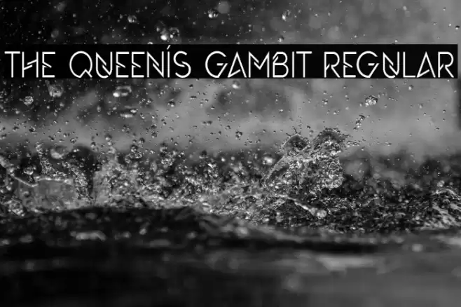 The Queenís Gambit Regular Font examples