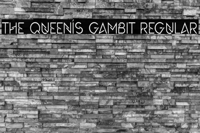The Queenís Gambit Regular Font examples