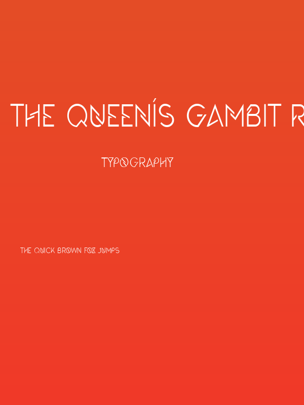 The Queenís Gambit Regular Poster