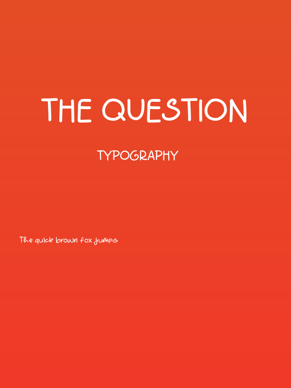 The Question Poster
