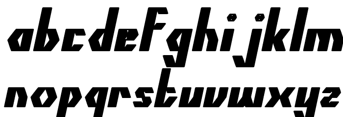 The Quick Bold Italic Font LOWERCASE