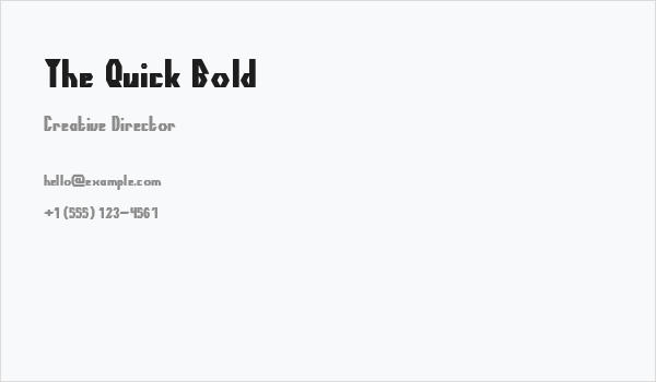 The Quick Bold Business Card