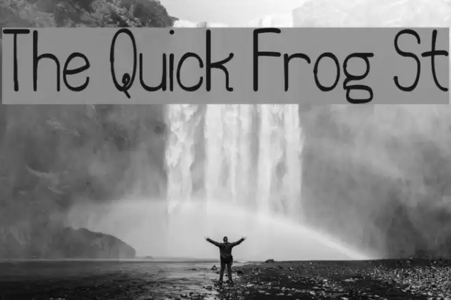 The Quick Frog St Schriftart examples