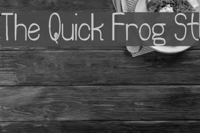 The Quick Frog St Schriftart examples