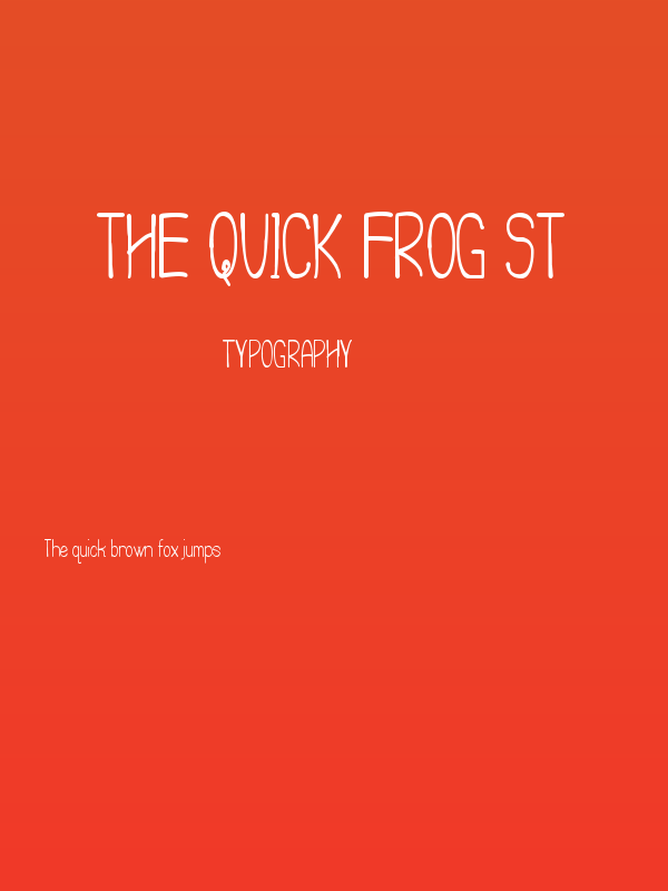 The Quick Frog St Poster