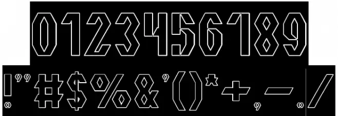 The Quick-Hollow-inverse Font OTHER CHARS