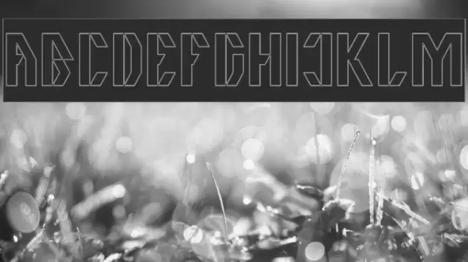 The Quick-Hollow-inverse Font examples