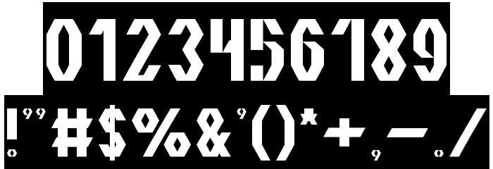 The Quick-Inverse Font OTHER CHARS