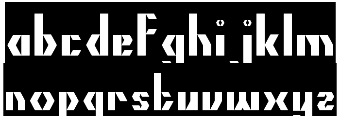 The Quick-Inverse Font LOWERCASE