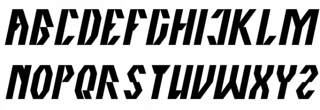The Quick Italic 字体 大写
