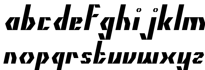 The Quick Italic Font LOWERCASE
