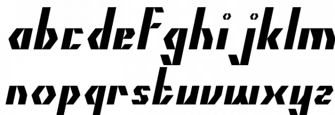 The Quick Italic 字体 小写