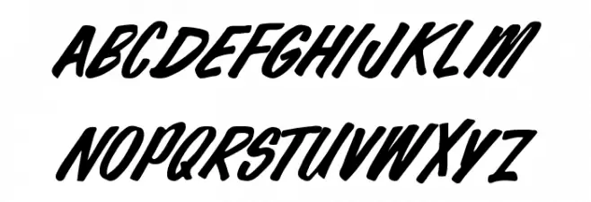 The Quick Marker Schriftart Kleinbuchstaben