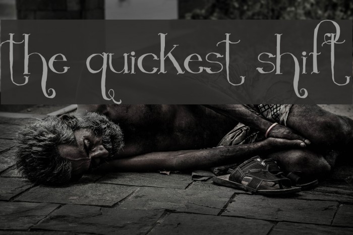The Quickest Shift Font examples