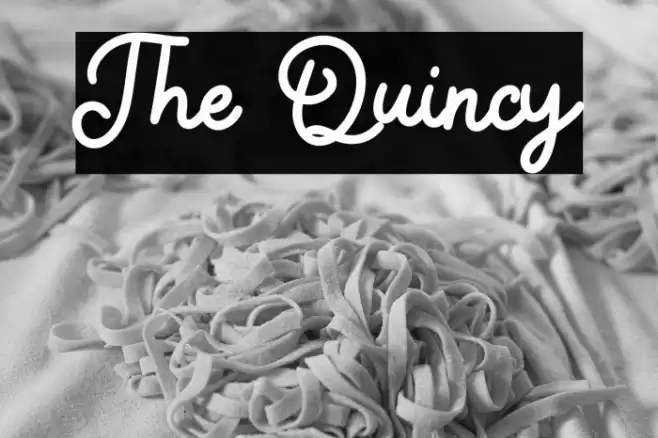 The Quincy Font examples