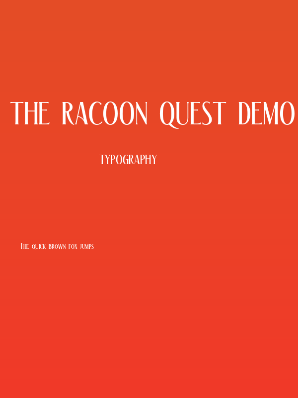 The Racoon Quest Demo Regular Poster