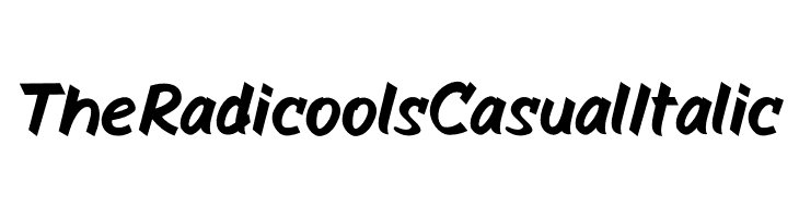 The Radicools Casual Italic  Frei Schriftart Herunterladen