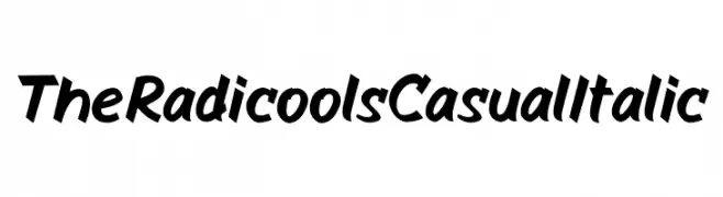 The Radicools Casual Italic  تنزيل الخطوط