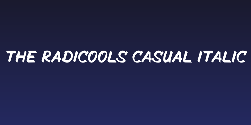 The Radicools Casual Italic Social Header