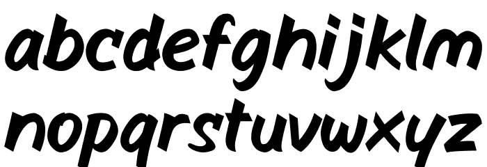 The Radicools Casual Italic Font LOWERCASE
