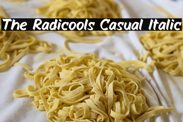 The Radicools Casual Italic Example 3