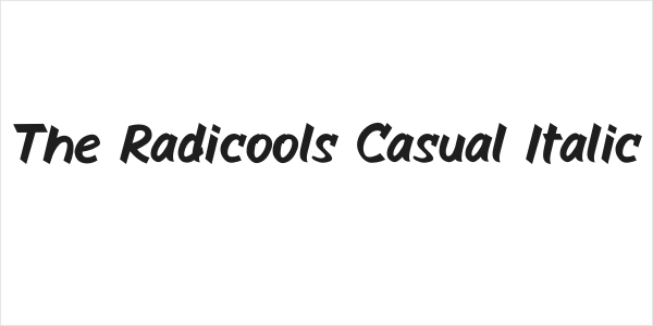 The Radicools Casual Italic Logo