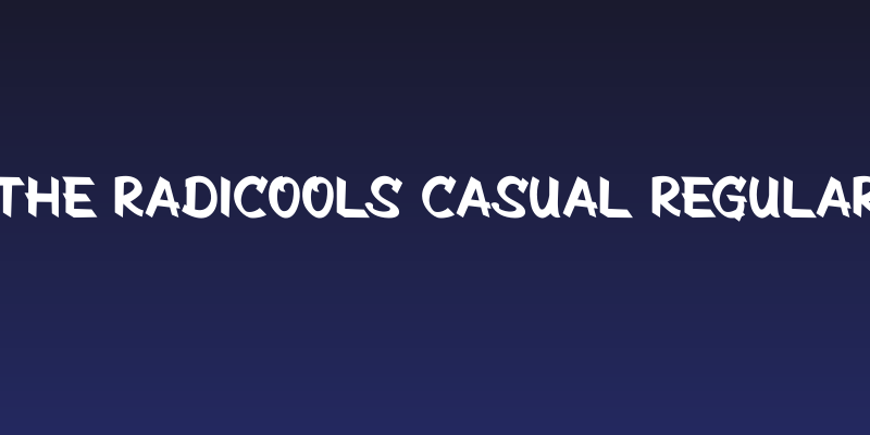 The Radicools Casual Regular Social Header