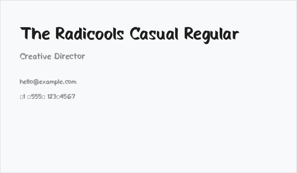 The Radicools Casual Regular Business Card