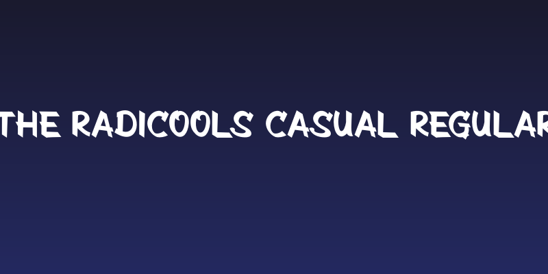 The Radicools Casual Regular Social Header