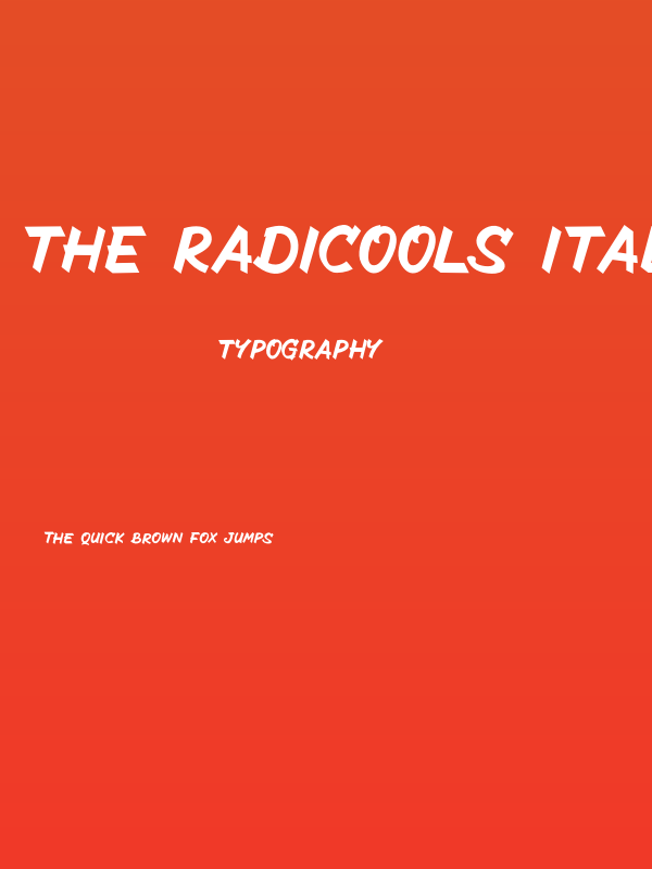 The Radicools Italic Poster