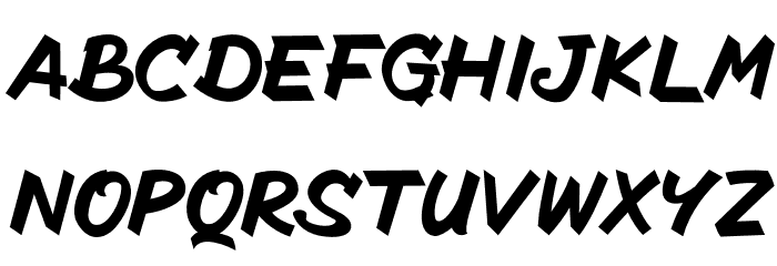 The Radicools Italic Font LOWERCASE