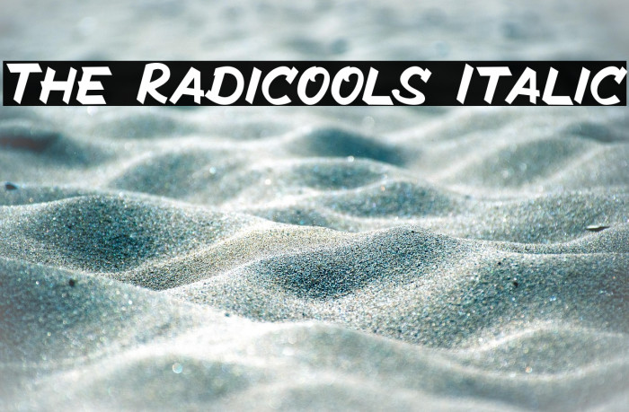 The Radicools Italic Example 1