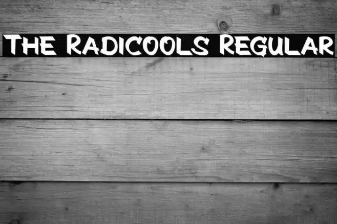 The Radicools Regular Font examples