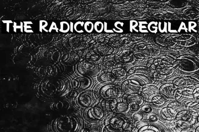 The Radicools Regular Font examples