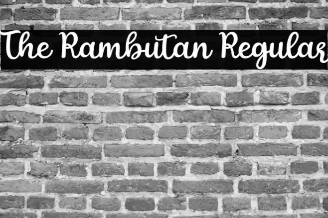 The Rambutan Regular Font examples