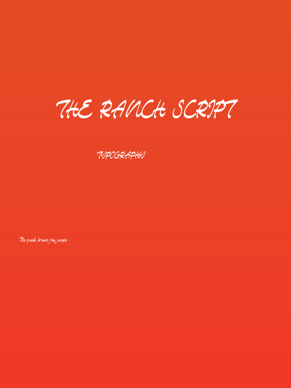 The Ranch Script Poster