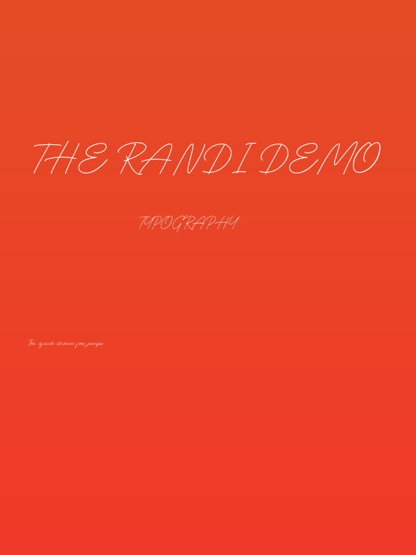 The Randi DEMO Poster