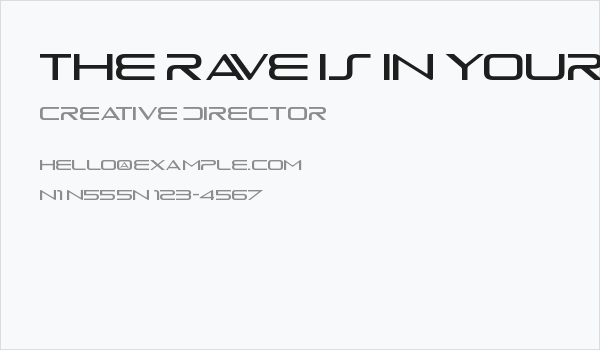 The Rave Is In Your Pants Business Card