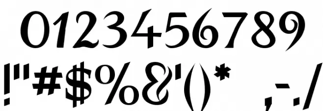 The Real Font Font OTHER CHARS